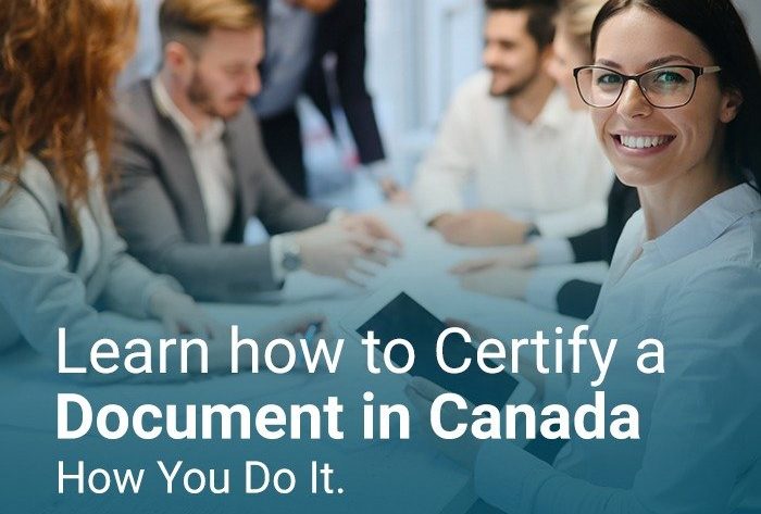 How to certify a document in canada