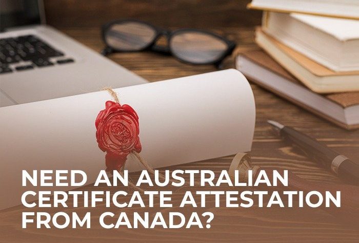 Australian certificate attestation in canada