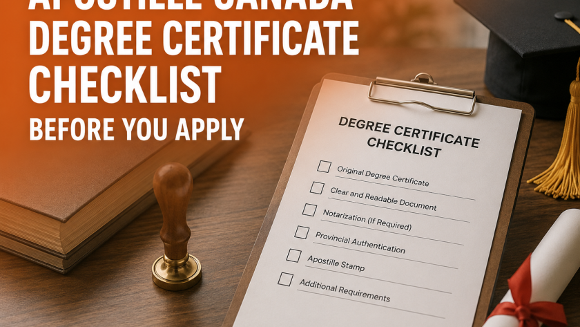 Apostille Canada Degree Certificate